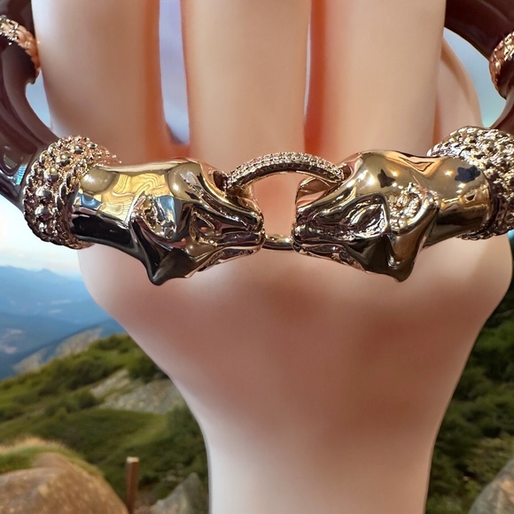 Milor Italy Black Panther Bangle Bracelet - Picture 3 of 6